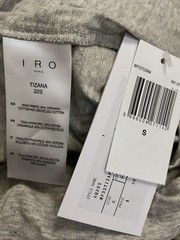 $200 Iro Women&rsquo;s Gray Solid Tizana Sleeveless V-Neck Mini Dress Size Small