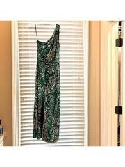 Love Reign Teal And Silver Shift Sequin One Shoulder Ruched Prom Formal Dress
