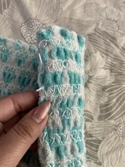 Y2k Juicy Couture Terry Cloth Mini Dress Baby Blue Hearts Tie Waist Strapless S