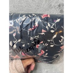 Free People Floral Mini Dress Long Sleeve Smocked Waist Casual Black S