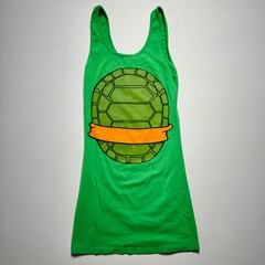 Small TMNT Official Ninja Turtles Leonardo Dress Pullover Shirt Halloween Women