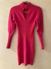 Hot pink Guess Sweater Dress Long Sleeve Cutout Medium
