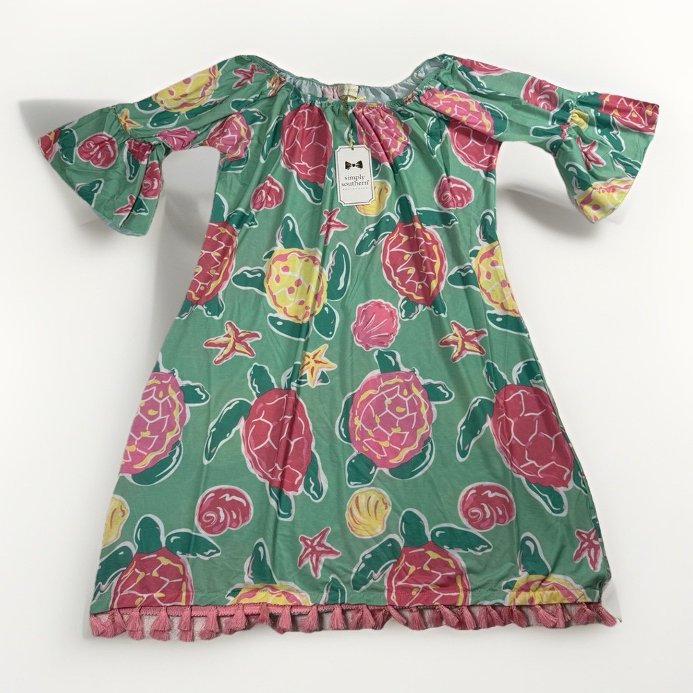 NWT Simply Southern Topsail Dress Size Large Beach Sea Turtles