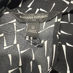 Banana Republic Women’s Halter Black White Patterned Shift Dress W/ Bow Size 0