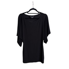 Norma Kamali Black Kimono Sleeve Mini Dress Size Medium