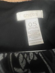 Chicos Blue/Black Paisley Sleeveless Stretch Dress Size 0.5 (see Chart)