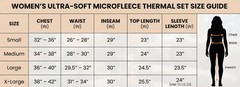 Womens Microfleece Thermal 2 Piece Set Ultimate Warmth Grey XL