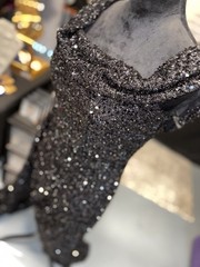 Elegant Black Sequin Ribbon Backless MERMAIDCORE Dress XL