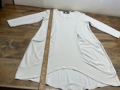 SYMPLI Asymmetrical Dress Stretch Pockets Beige Size 6
