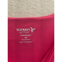 NWT Old Navy Active Powersoft Exercise Dress Pink Built-in Bra Shorts 2X Tennis