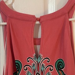 New York & Company Pink&Teal Paisley Halter Shift Dress Size XXL