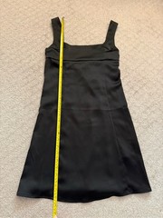 Altar&rsquo;d State Black Satin Bow Back Mini Dress Coquette Old Money Quiet Luxury S