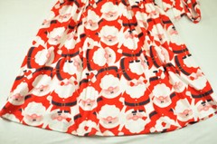 women&rsquo;s Ouges Christmas Santa dress size medium red white sleeveless Santa faces