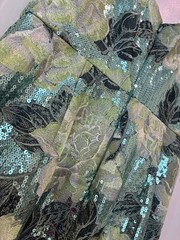 Dress the Population Green Blakely Sleeveless Floral Sequined Sheath Dress XL