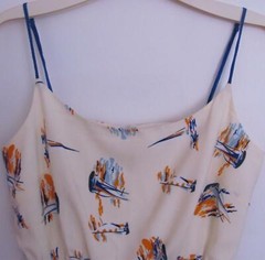 Antonio Melani Beige Blue Orange Sailboat Sun Dress Size 10