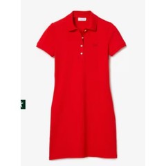 Lacoste Red Slim Fit Stretch Mini Piqué Polo Dress 42 8