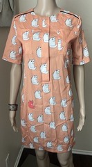 NWOT VICTORIA by Victoria Beckham 100% SILK CAT Novelty Tunic BOXY Mini Dress 2