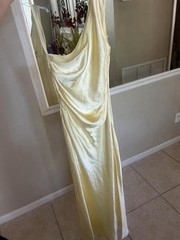 Billy J Yellow Satin Victoria Maxi dress size 8 Beautiful dress!