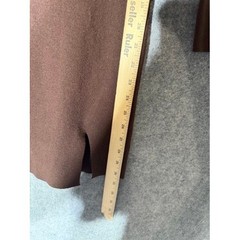 Altar&rsquo;d State Brown Ribbed Knit Long Sleeve Mini Dress Small Side Slit Crew Neck