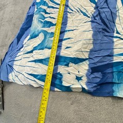 Jams World Dress Womens Medium Blue Veranda Tropical Floral Rayon Maxi Hawaii