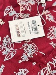 TAMSY NWT Red Boho Flower Pattern One Size Machine Washable Light Weight