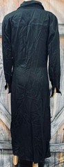 TEREA Black Lyocell Wrap Shirt Dress Draped Front Maxi Minimalist Chic Sz M