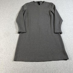 Theory Dress Women 10 Black Houndstooth Shift Tunic Heritage Academia Made USA