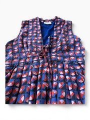 Hanout Boutique Alexia Majorelle Cotton Dress Blue Geometric Size XS / S