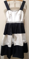 Roksanda Ilincic, Black & White, Lined, Party/Cocktail Dress. UK 8, EU 36, US 4
