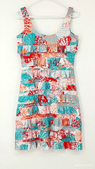 NEW Tango Mango Layered Ruffle Cha Cha Dress in Tropical Colors Size Small