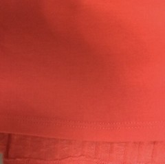 Dolan Women’s Ribbed Knit Orange V-Neck Short Sleeve A-Line Shirt Dress Sz XL