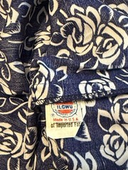 Vtg. Jane Schaffhause For Belle France Blue/White Floral Deess. Size 8