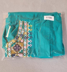 FIGUE Handmade Turquoise Embroidered Dress XS Teal NWT $350 Mirror Work Boho