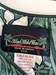 Pristine Vintage Island Aloha Wear Hawaiian Surf hula muumuu dress size large