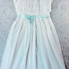 Vintage Munsingwear Sz S White Nightgown Smocked Ribbon Waist Tie Sheer 60s USA