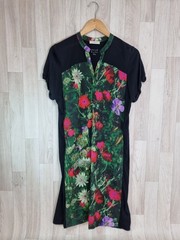 Paul Smith Black T-shirt Dress Medium – Bold Digital Floral Print Spring Flowers