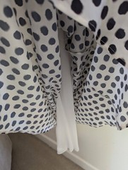 ZARA RUFFLED POLKA DOT SATIN EFFECT DRESS BLACK & WHITE XS S M NWT