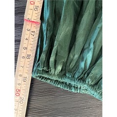 Hello Molly Heart Eyes Emerald Green Satin Palm Print Long Sleeve Mini Dress 12