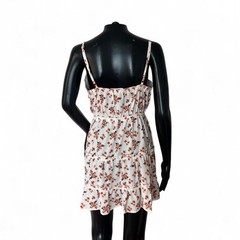 Goodnight Macaroon Cream Multicolor Floral Mini Dress Size S