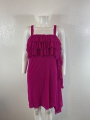 Vtg JEAN PAUL GAULTIER SOLEIL FUCHSIA MESH DRESS S