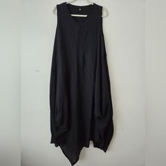 Dress To Kill Lagenlook Black Parachute Sleeveless Dress OS