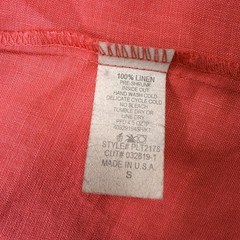 Pure Match 100% Linen Sleeveless V-Neck Coral Dress, lagenlook, flowy,light airy