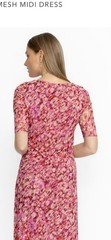 Johnny Was Jade Mina Pink Mesh Midi dress Medium NWT(double Mesh for lining)