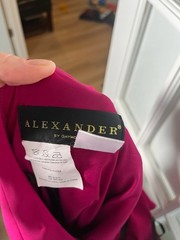 Alexander by Daymor One-Shoulder Ruffle Detail Sheath Midi Dress