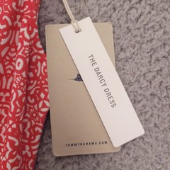 TOMMY BAHAMA Dress Womens Size SMALL Darcy Lighthouse Pier Flonce Pomodoro NEW
