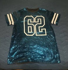 Women&rsquo;s Sequin Jersey T-Shirt Mini Dress « 62 » Short Sleeve Round Neck