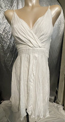 NWT Papaya White Tie Waist Babydoll Dress Size Large
