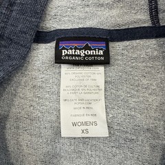 Patagonia Ahnya Dress WOMENS XSMALL Blue Hoodie Long Sleeve Kangaroo Pocket