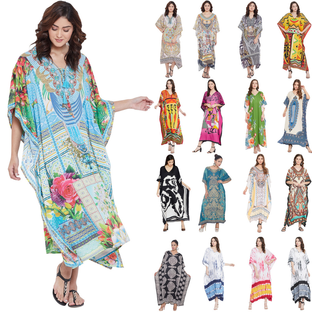 Kaftan Dress Caftan Beach Cover Boho Gown Hippie Beach Women African Plus Size