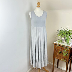 Out of Xile Summer Dress UK 12 Silver Grey Minimalist Softly Feminine Chic